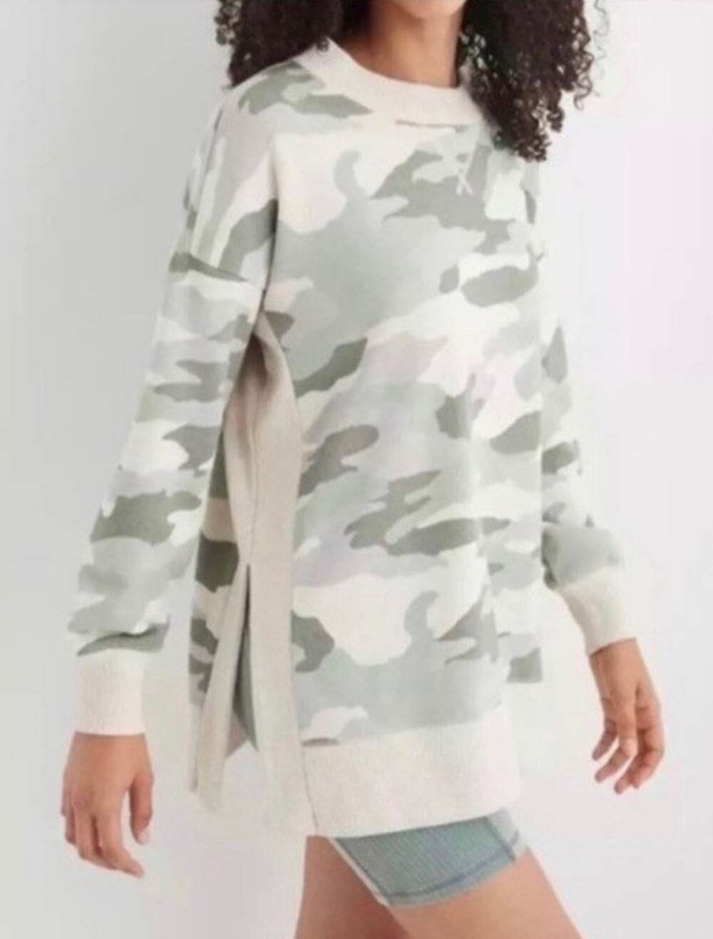 Aerie Camo Oversized Crewneck